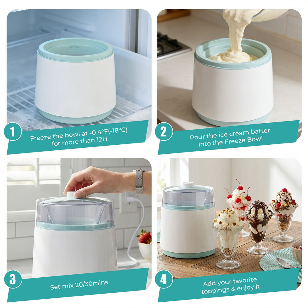 Stainless Steel Ice Cream Maker 0.8L