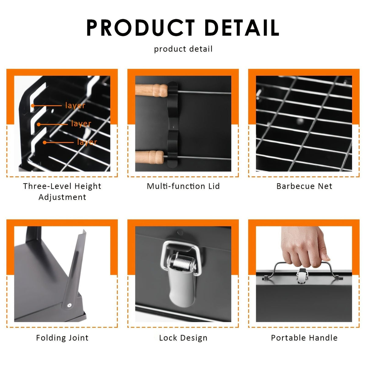 Portable Folding Charcoal BBQ Grill