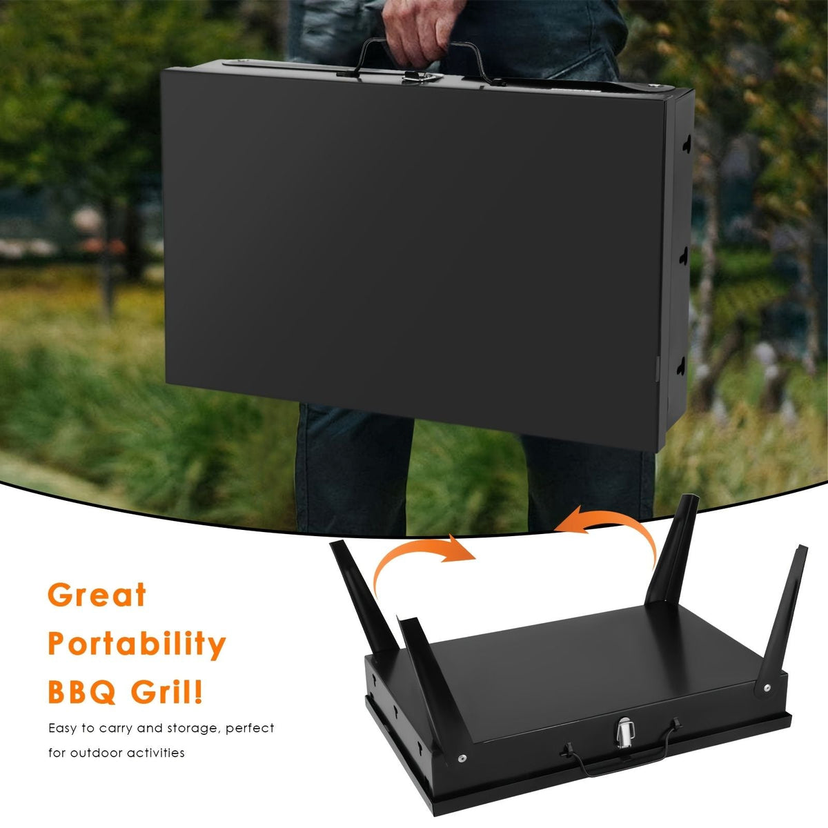 Portable Folding Charcoal BBQ Grill