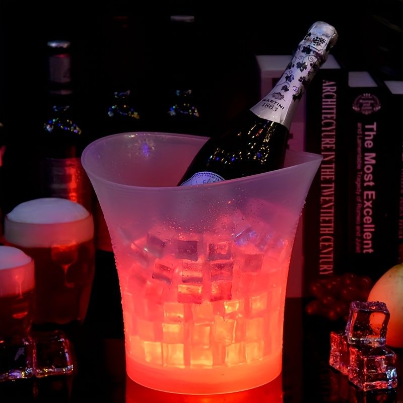 LED Colorful Glowing Beer Ice Bucket 5L
