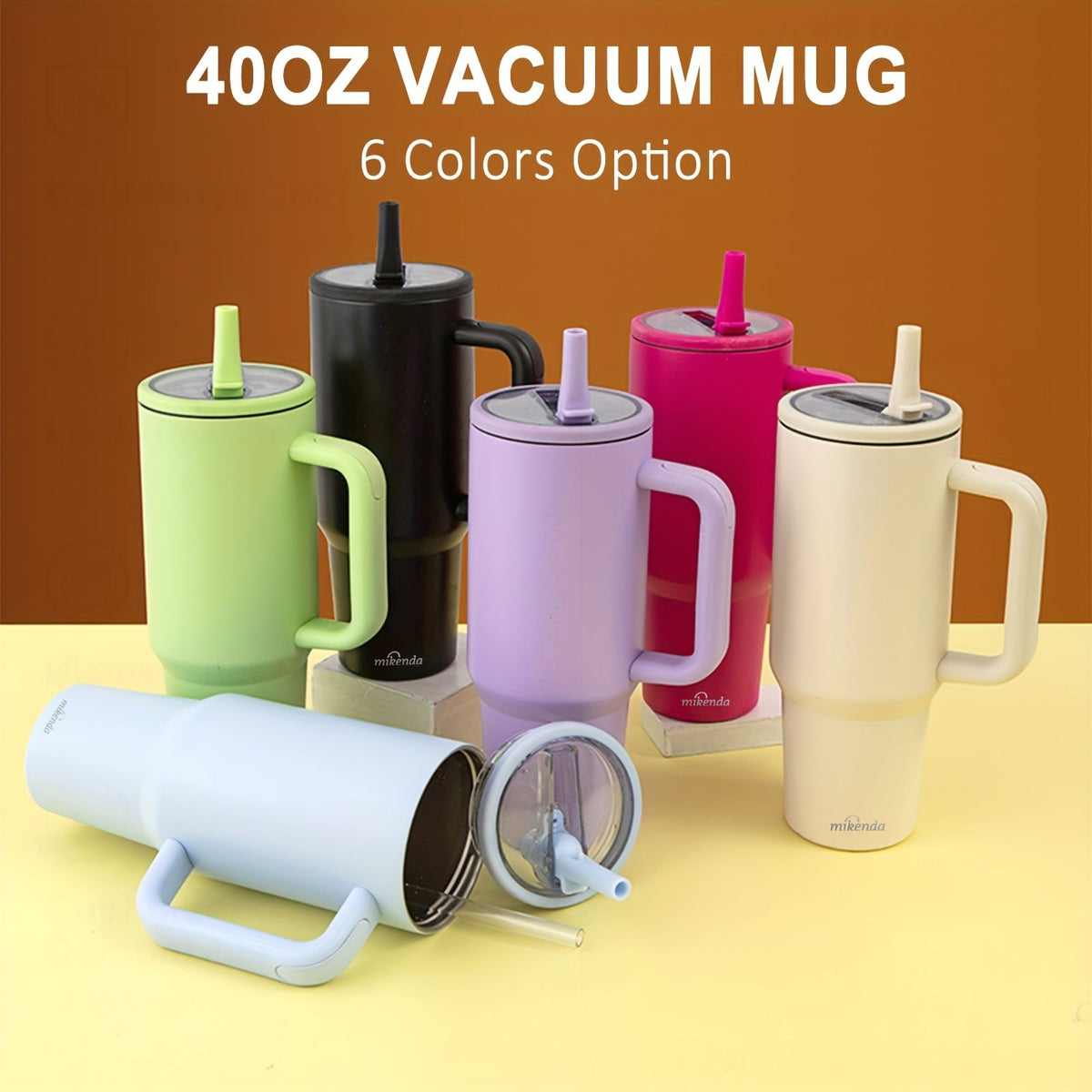 Stainless Steel Insulated Tumbler with Lid and Straw