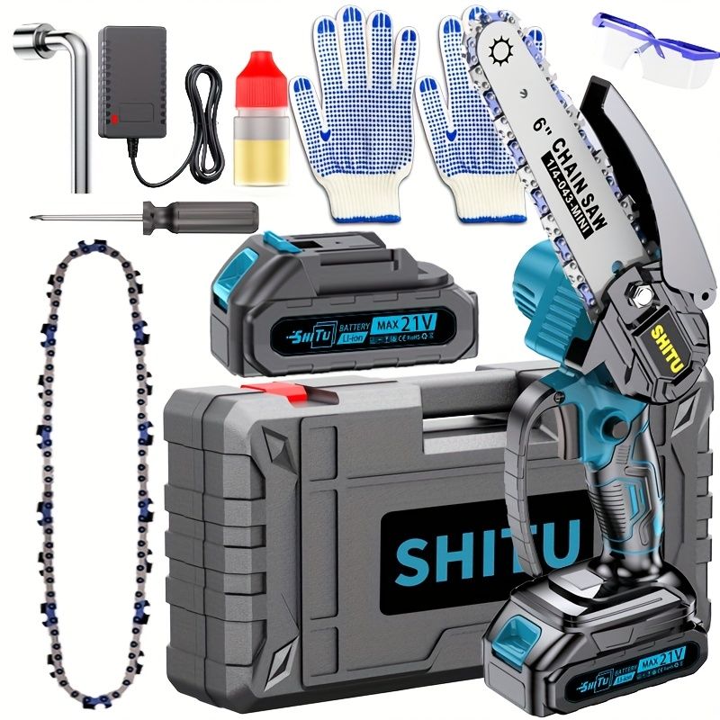 Mini Cordless Handheld Chainsaw with Safety Lock