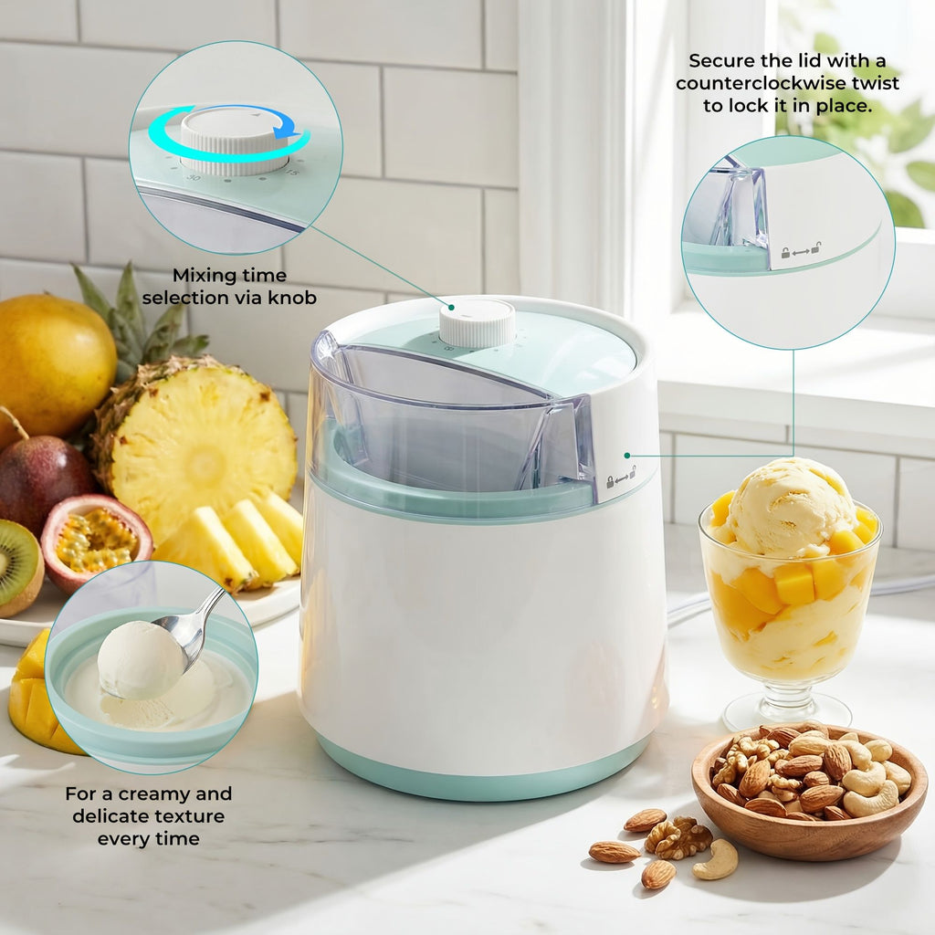 Stainless Steel Ice Cream Maker 0.8L