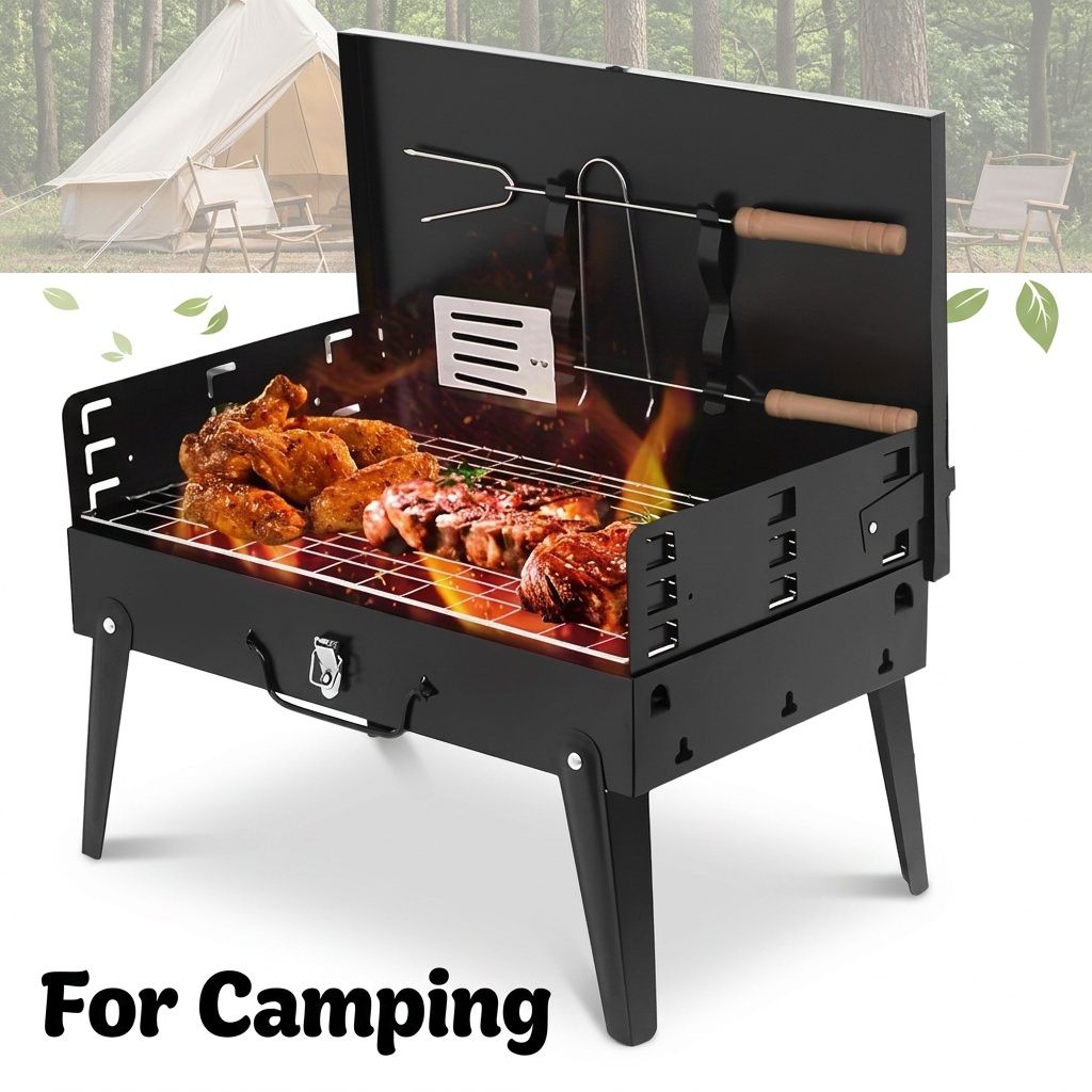 Portable Folding Charcoal BBQ Grill
