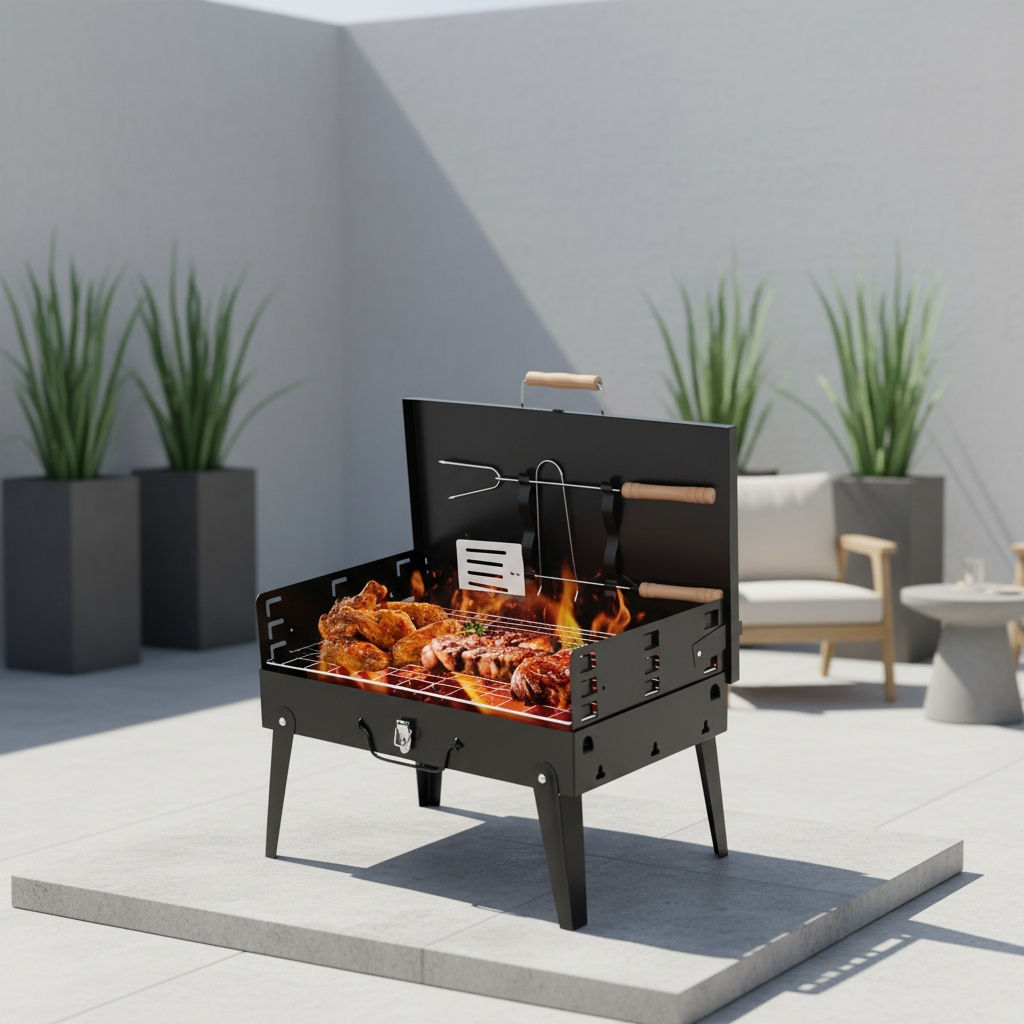 Portable Folding Charcoal BBQ Grill