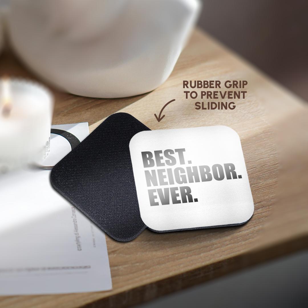 3dRose InspirationzStore Typography - Best Neighbor Ever - Gifts for good neighbors - fun humorous funny neighborhood humor - Coasters (cst_151532)